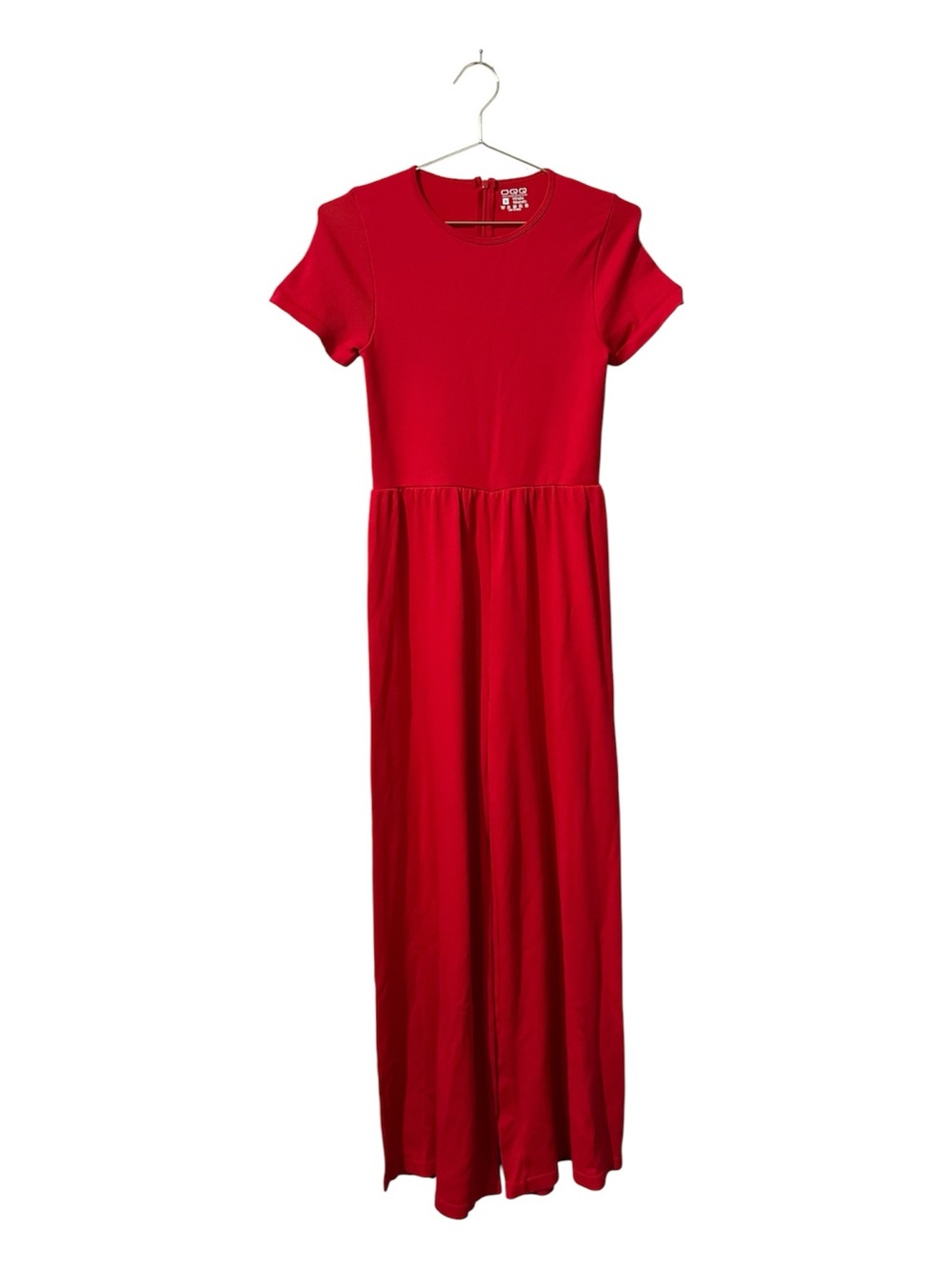 OQQ Red Ribbed Jumpsuit size Medium. New without tag